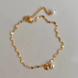 18k Gold Plated Shell Anklet
