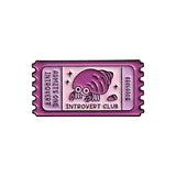Introvert Club Brooch Enamel Pin