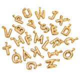 18k Gold Plated Bubble Initial Necklace with all letters placed at one place