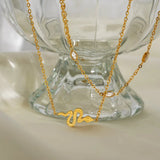 18k Gold Plated Layered Snake Anklet