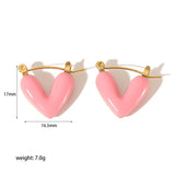 18K Gold Plated Candy Heart Hoops