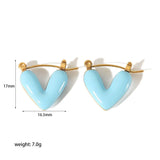 18K Gold Plated Candy Heart Hoops