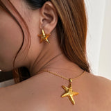 18K Gold Plated Starfish Necklace
