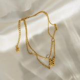 18k Gold Plated Layered Snake Anklet