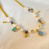 18K Gold Plated Aquamarine Necklace