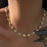 18K Gold Plated Daisy Necklace