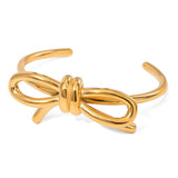 18K Gold Plated Statement Bow Cuff