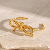 18K Gold Plated Statement Bow Cuff