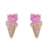 Pink Ice Cream Studs