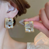 Irregular Stone Earrings