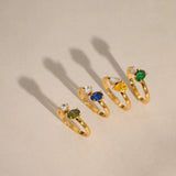 Different 18k Gold Plated Jane Ring placed straight