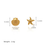 18K Gold Plated Ocean Dreams Studs