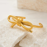 18K Gold Plated Statement Bow Cuff