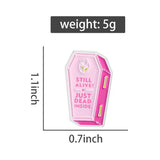 Pink Casket Brooch Enamel Pin