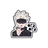 Ora Ora Satoru Gojo Jujutsu Kaisen Anime Brooch Enamel Pin
