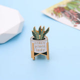 Crazy Plant Lady Brooch Enamel Pin