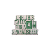 Spreadsheet Brooch Enamel Pin