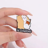 AntiStupid Cat Brooch Enamel Pin