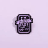 Certified Army BTS Kpop Brooch Enamel Pin