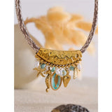 18k Gold Plated Sea Life Necklace with pendants