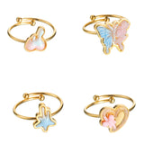 Four types 18k Gold Plated Summery Rings