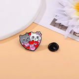 Cats In Love Brooch Enamel Pin