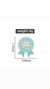 Who Cares Brooch Enamel Pin size