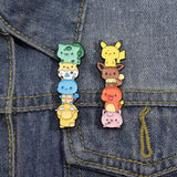 Cute Pokemon Brooch Enamel Pin on clothing