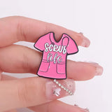 Pink Scrub Life Medical Brooch Enamel Pin