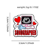 Sonographer Medical Brooch Enamel Pin