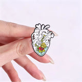 Blooming Heart Medical Brooch Enamel Pin