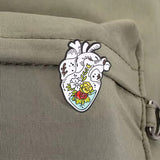 Blooming Heart Medical Brooch Enamel Pin