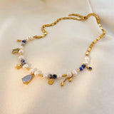 18K Gold Plated Aquamarine Necklace