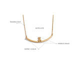 18K Gold Plated Swinging Teddy Necklace