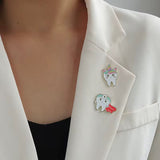 ToothiCorn Dental Brooch Enamel Pin on Apron