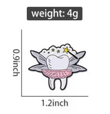 Twinkle Tooth Dental Brooch Enamel Pin with size measurement