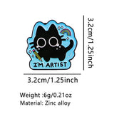 I'm Artist Cat Brooch Enamel Pin