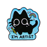 I'm Artist Cat Brooch Enamel Pin