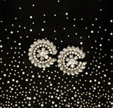 Encrusted Moon Statement Earrings