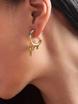 Dual Tone Drip Hoops