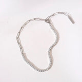 Half n Half Link Chain Necklace