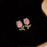Tiny Pink Tulip Studs