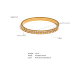 18k Gold Plated Checkered Bracelet