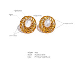 18K Gold Plated Mable Studs