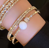 Big Pearl Layered Bracelet