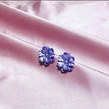 Lavender Floral Studs