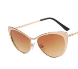 Metallic Cat Eye Sunnies- Gold Brown
