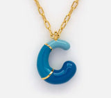 18k Gold Plated Funky Initial Necklace