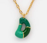 18k Gold Plated Funky Initial Necklace