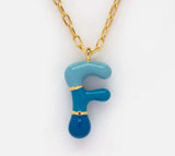 18k Gold Plated Funky Initial Necklace